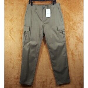 THEORY Pants Mens Size 33 Green Moss Straight Leg Chino Twill Cargo Pocket $265